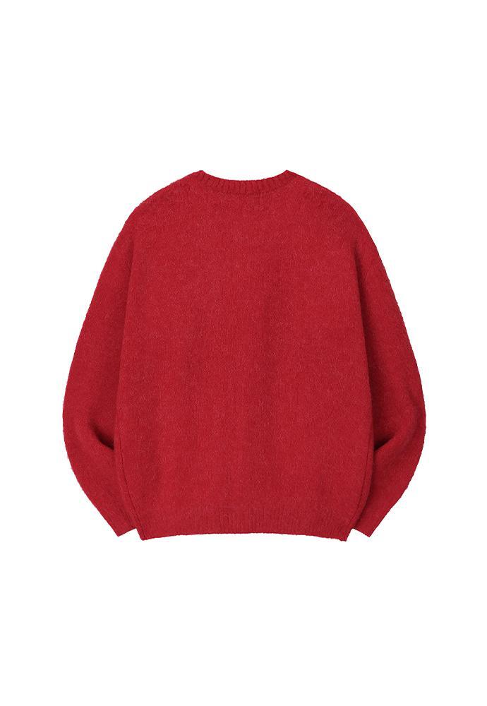Art if acts - Mohair Round Neck Cardigan (Red) product image 7 | TRAB K-Fashion Australia
