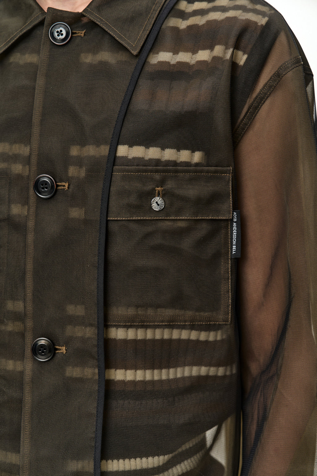 Andersson Bell - Karim Sheer Over Shirt (Brown) product image 5 | TRAB K-Fashion Australia