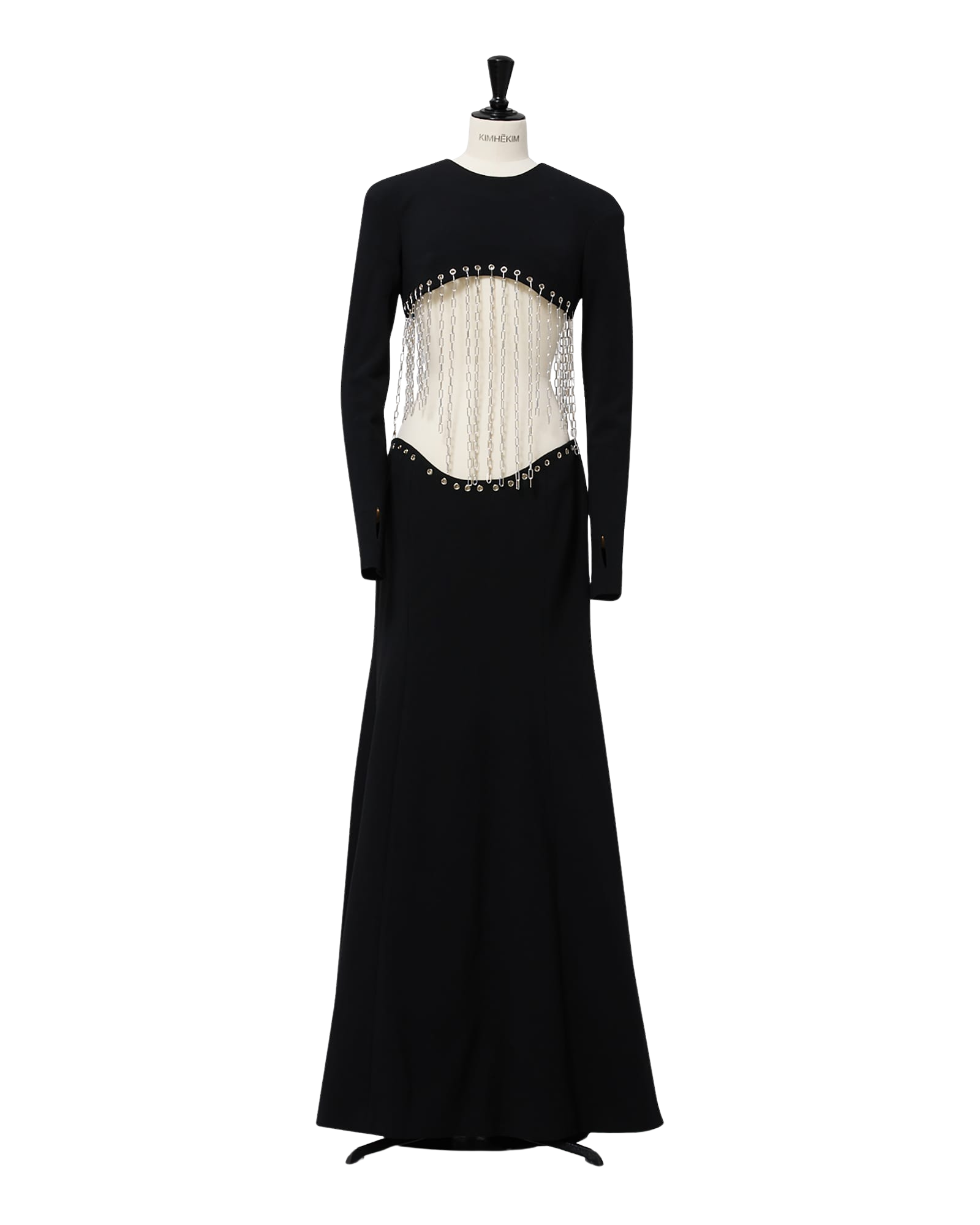 Kimhe Kim - Chain Embellished Waistless Maxi Dress (Black) product image 3 | TRAB K-Fashion Australia