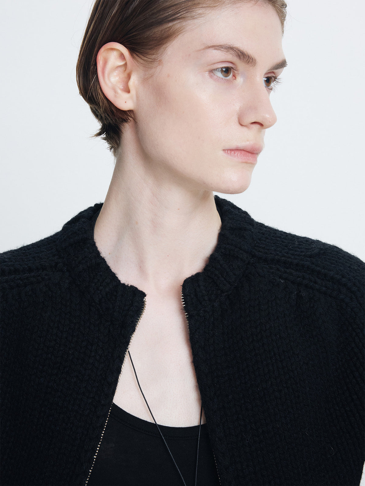 Tonywack - Shetland Wool Knitted Zip Blouson (Black) product image 6 | TRAB K-Fashion Australia