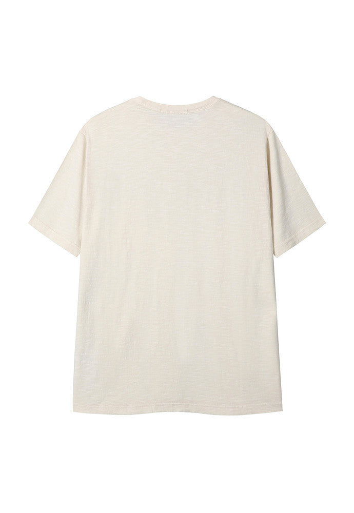 Art if acts - Garment Dyed Slub Pocket T-Shirt (Cream) product image 4 | TRAB K-Fashion Australia