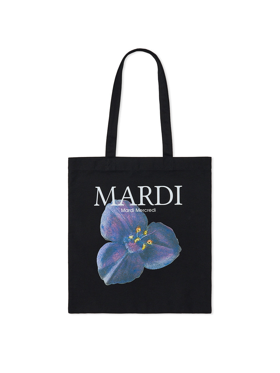Mardi Mercredi - Canvas Bag Lilies 04 (Black) product image 1 | TRAB K-Fashion Australia