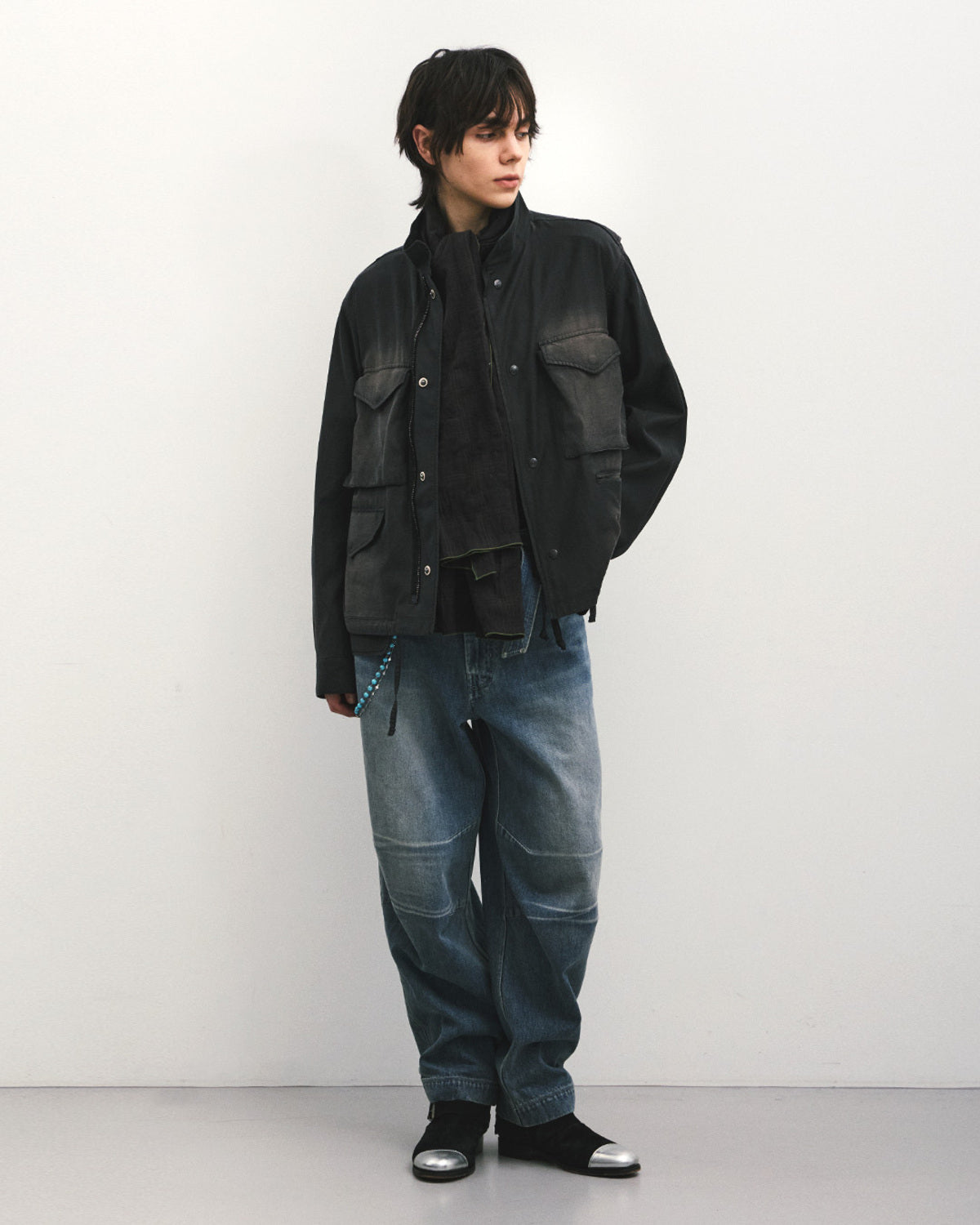 Eastlogue - Cropped Mil Jacket (Fading Navy Molesikn) product image 4 | TRAB K-Fashion Australia