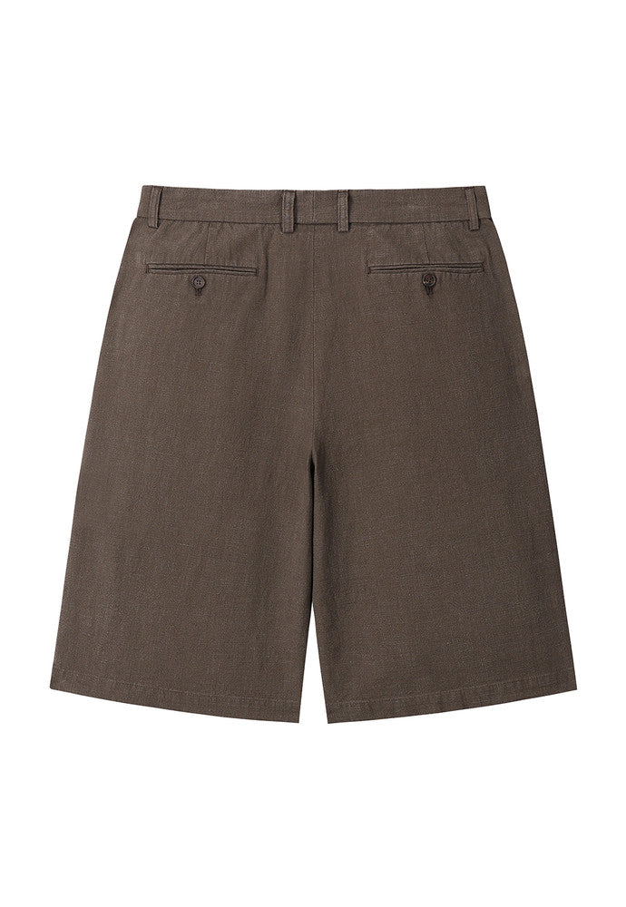 Art if acts - Washed Linen Bermuda Shorts (Wood) product image 7 | TRAB K-Fashion Australia