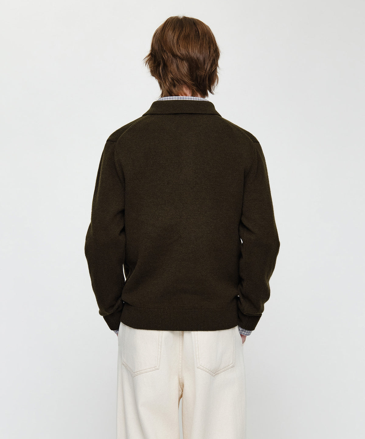 Marithe & Francois Girbaud - Small Classic Logo Collar Knit (Dark Brown) product image 3 | TRAB K-Fashion Australia