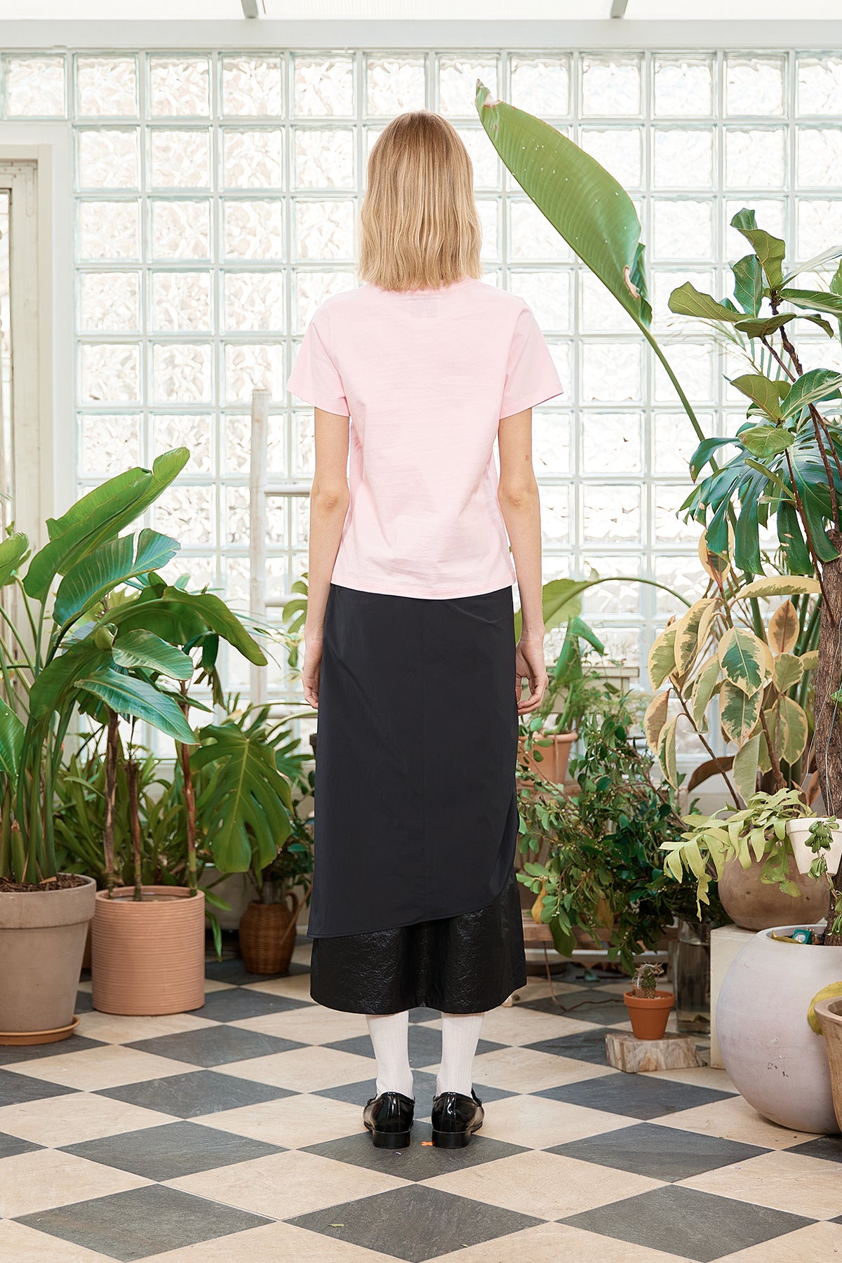 Matin Kim - Sticker Graphic Logo Top (Pink) product image 6 | TRAB K-Fashion Australia