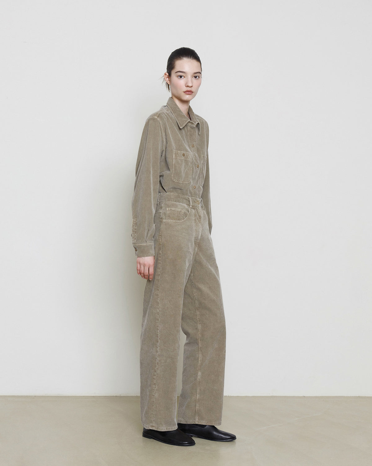 Brownyard - Garment Dyed Corduroy Shirt (Dark Beige) product image 2 | TRAB K-Fashion Australia