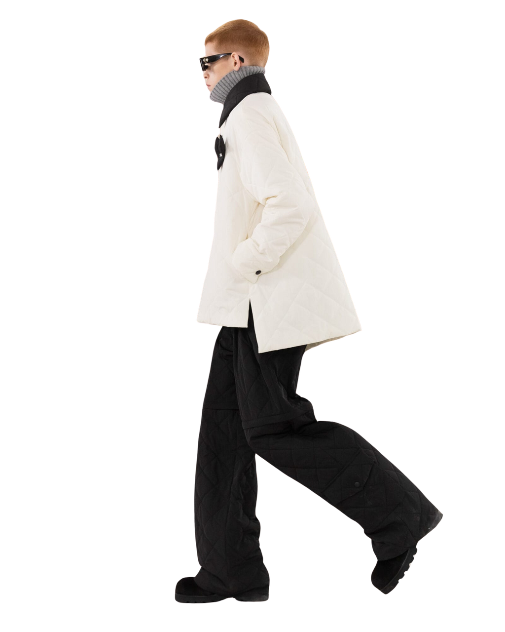 Kimhe Kim - Bi-Color Quilted Jacket (Ivory/Black) product image 6 | TRAB K-Fashion Australia