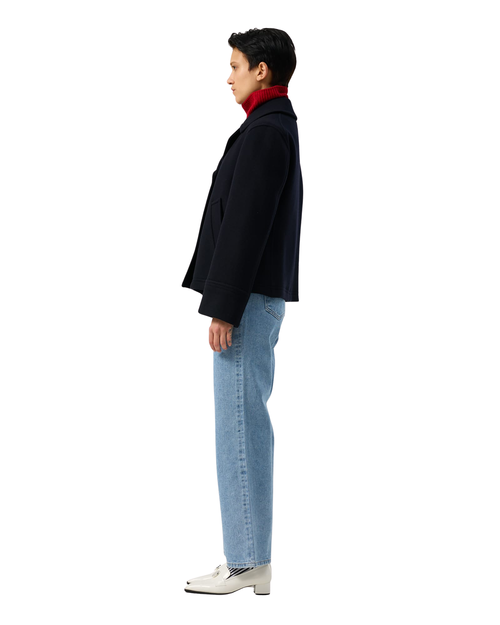 Kimhe Kim - Classic Pea Coat (Dark Navy) product image 4 | TRAB K-Fashion Australia