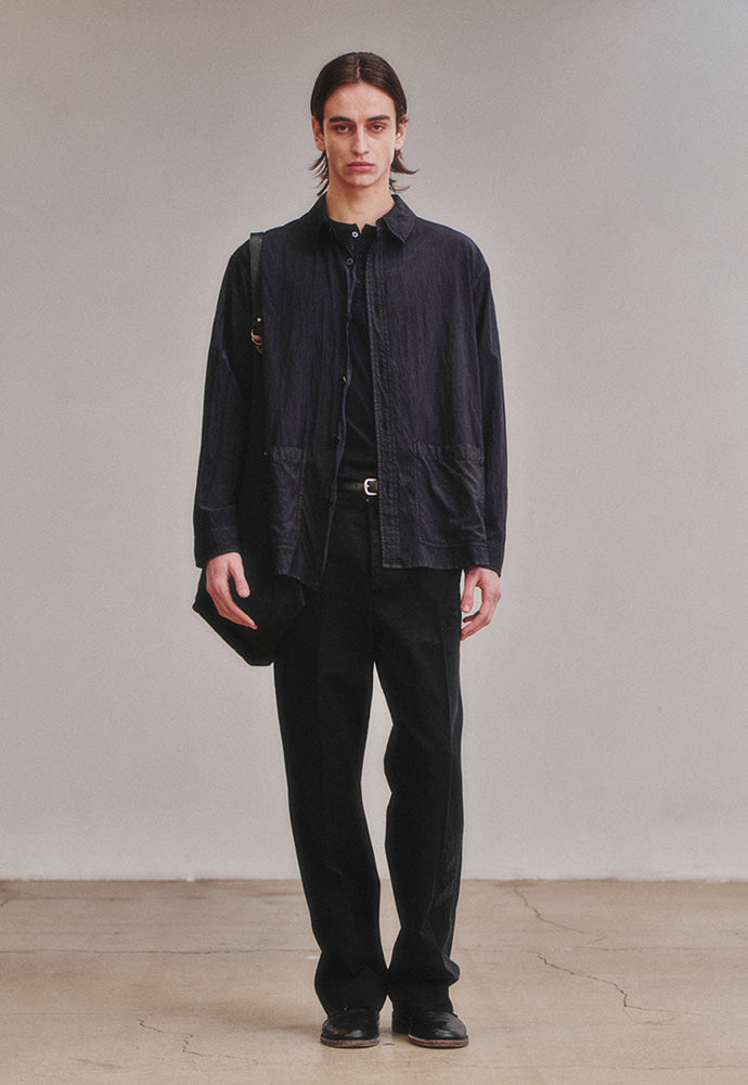 Art if acts - French Two Pocket Rayon Shirt (Faded Black) product image 2 | TRAB K-Fashion Australia