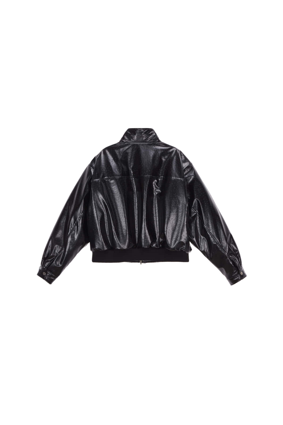 Matin Kim - High Neck Leather Jacket (Black) product image 2 | TRAB K-Fashion Australia