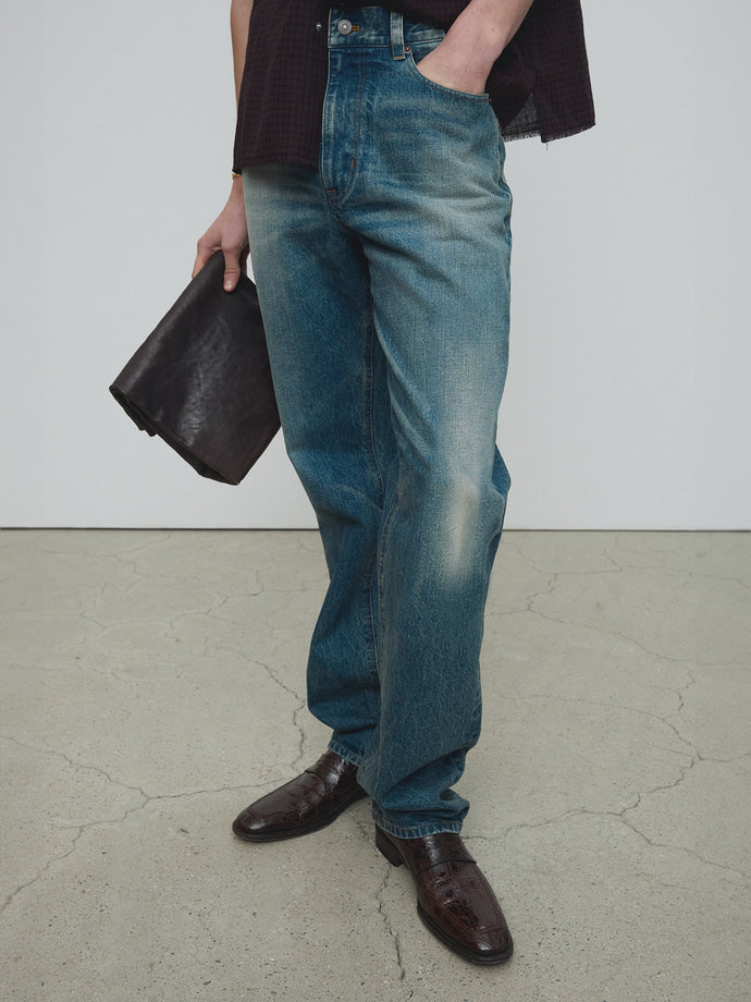 Tonywack - Slim Straight Denim Jeans (Vintage Washed Blue) product image 6 | TRAB K-Fashion Australia