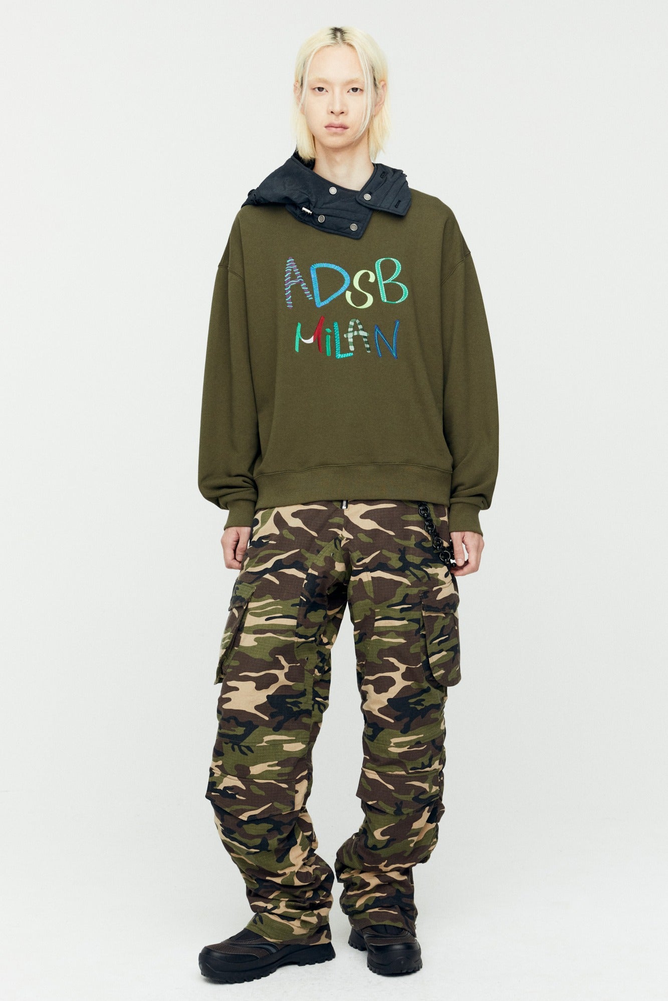 Andersson Bell - (essential) Unisex Adsb Milan Embroidery Sweatshirts (Khaki) product image 11 | TRAB K-Fashion Australia
