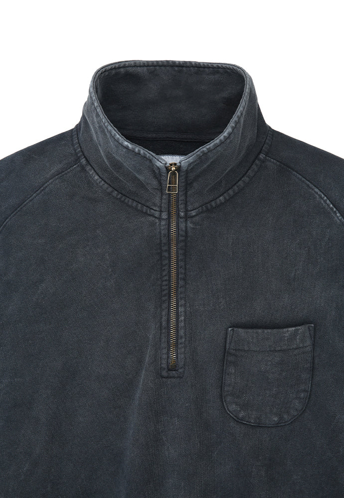 Art if acts - Garment Dyed Half Zipup Sweat (Bleach Navy) product image 9 | TRAB K-Fashion Australia