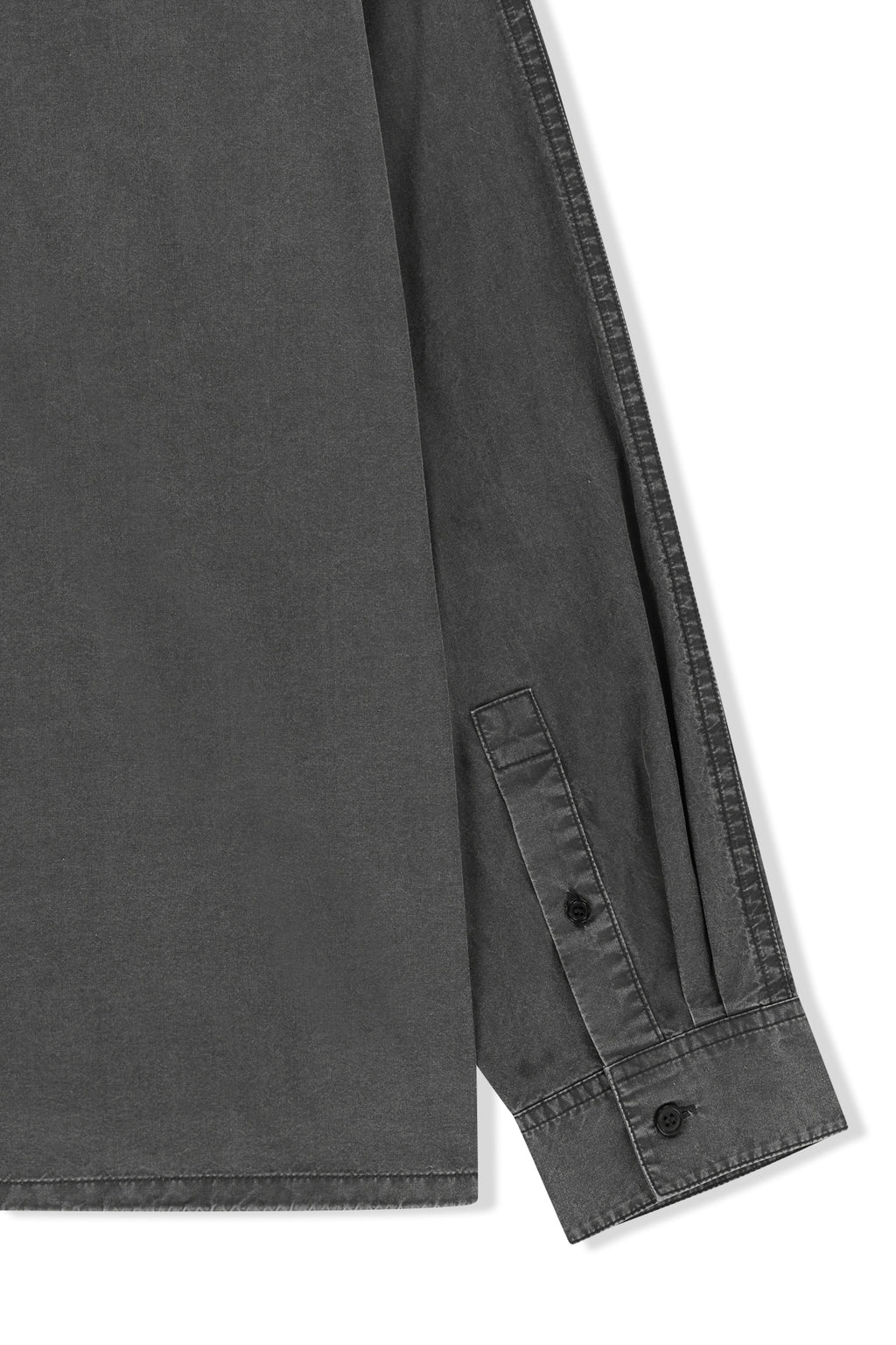 Matin Kim - Washed Cotton Drawstring Shirt (Charcoal) product image 5 | TRAB K-Fashion Australia