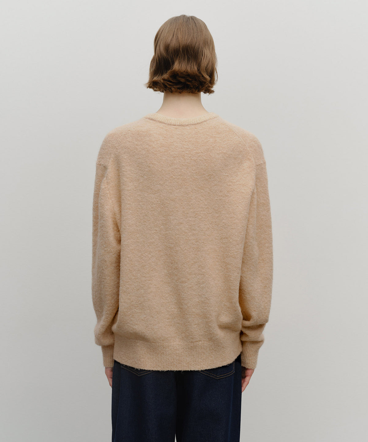 Marithe & Francois Girbaud - Boucle Classic Logo Knit Pullover (Ecru) product image 3 | TRAB K-Fashion Australia