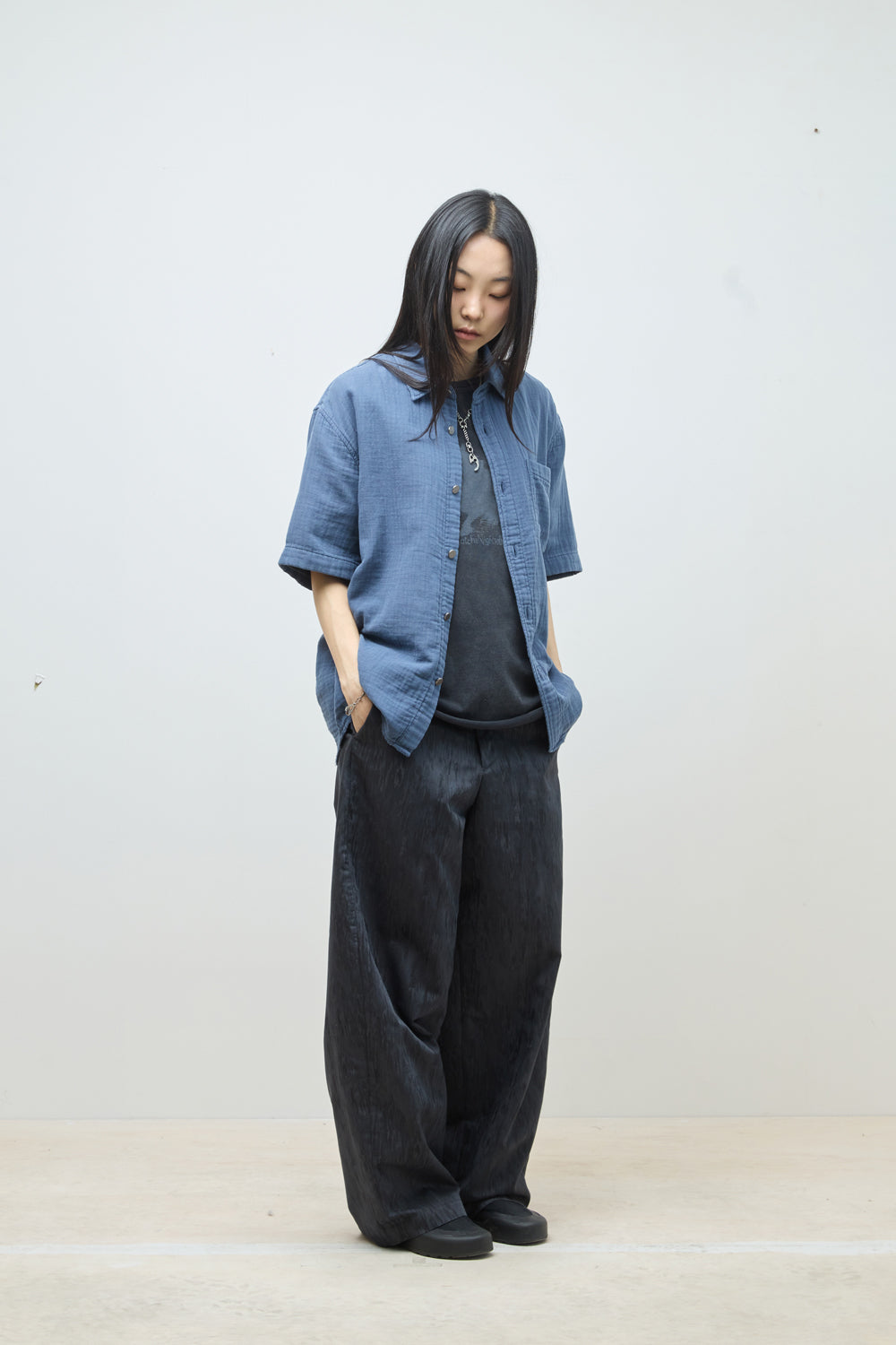 Hatchingroom - Loosed Shirt Double Face Blue (Grey) product image 17 | TRAB K-Fashion Australia