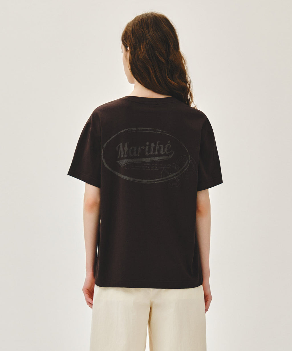Marithe & Francois Girbaud - Vintage Logo Typo Tee (Brown) product image 3 | TRAB K-Fashion Australia