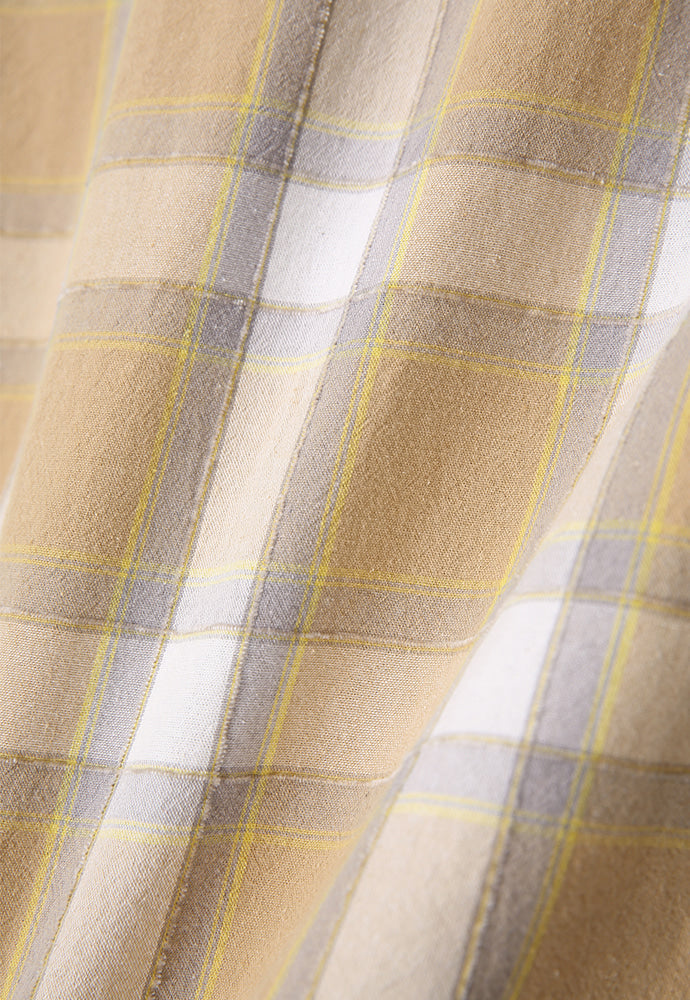 Art if acts - Non Collar French Check Shirt (Desert) product image 12 | TRAB K-Fashion Australia