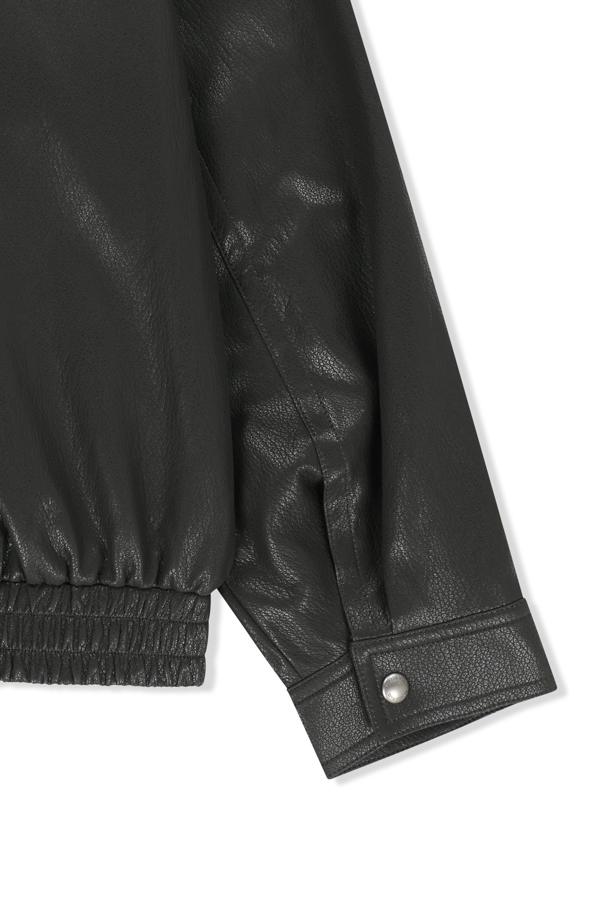 Matin Kim - Small Logo Faux Leather High Neck Jumper (Dark Brown) product image 6 | TRAB K-Fashion Australia