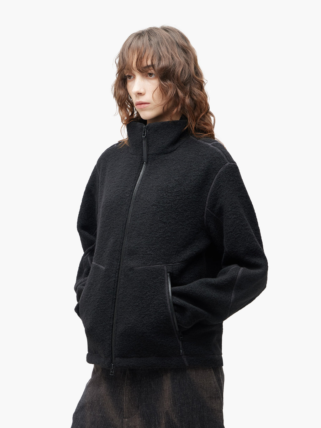 Jiyong Kim - Fleece Jacket (Black) product image 4 | TRAB K-Fashion Australia