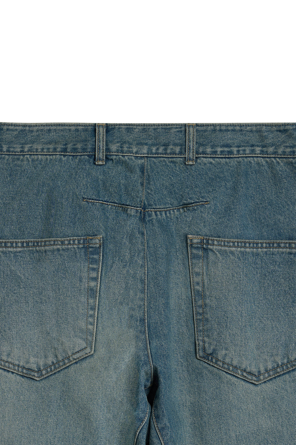 STU - Twist Curved Denim Pants (Mid Blue) product image 19 | TRAB K-Fashion Australia