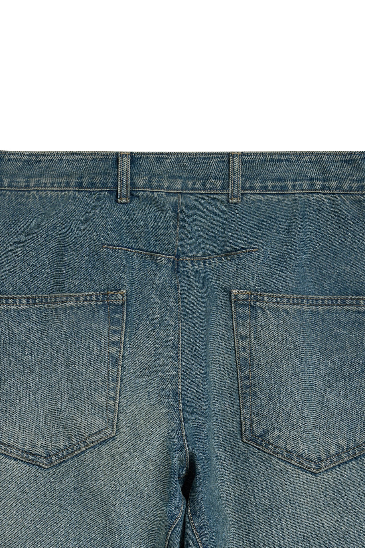 STU - Twist Curved Denim Pants (Mid Blue) product image 19 | TRAB K-Fashion Australia