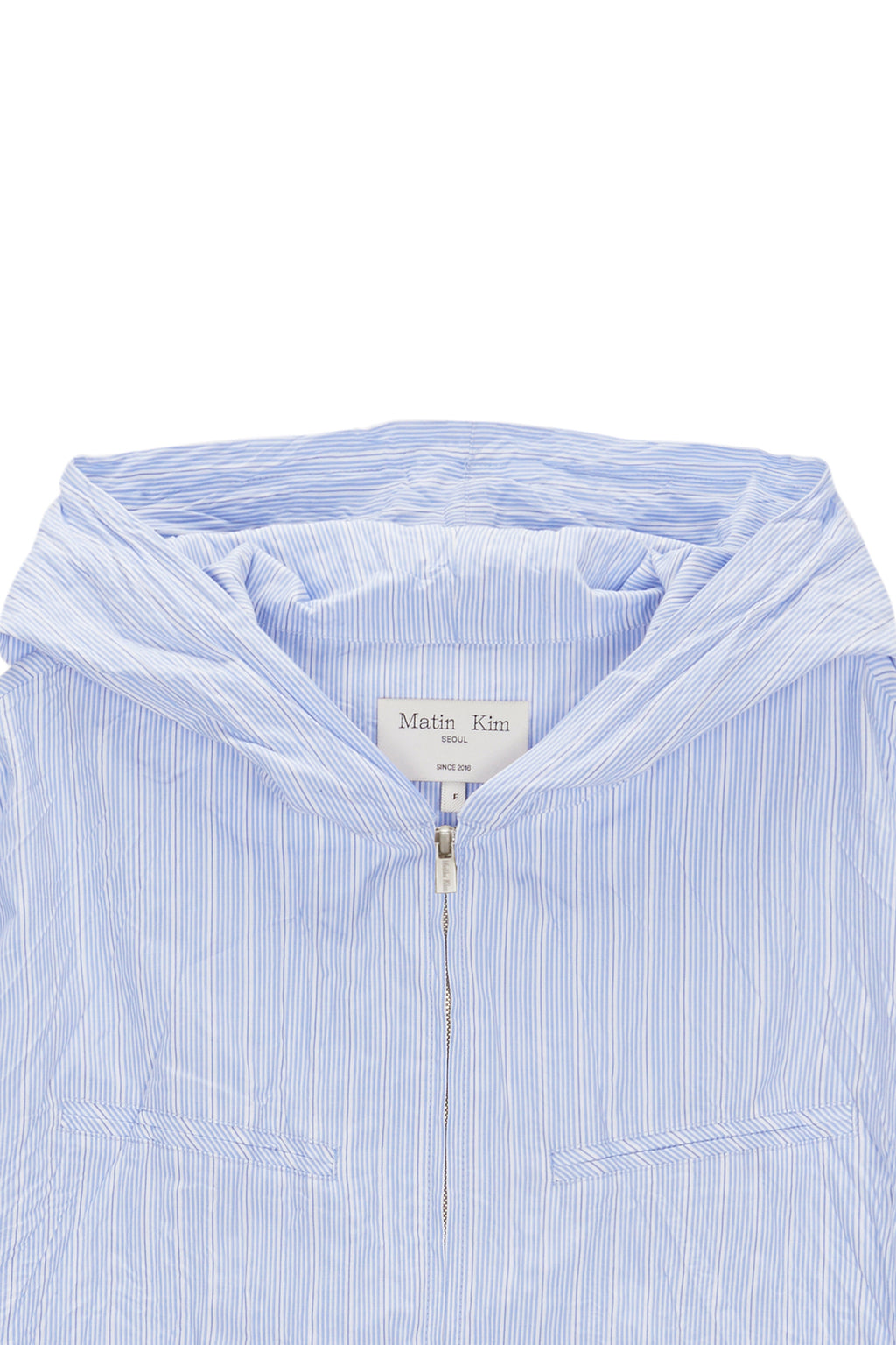 Matin Kim - Crinkle Hoody Shirt Jumper (Sky) product image 3 | TRAB K-Fashion Australia