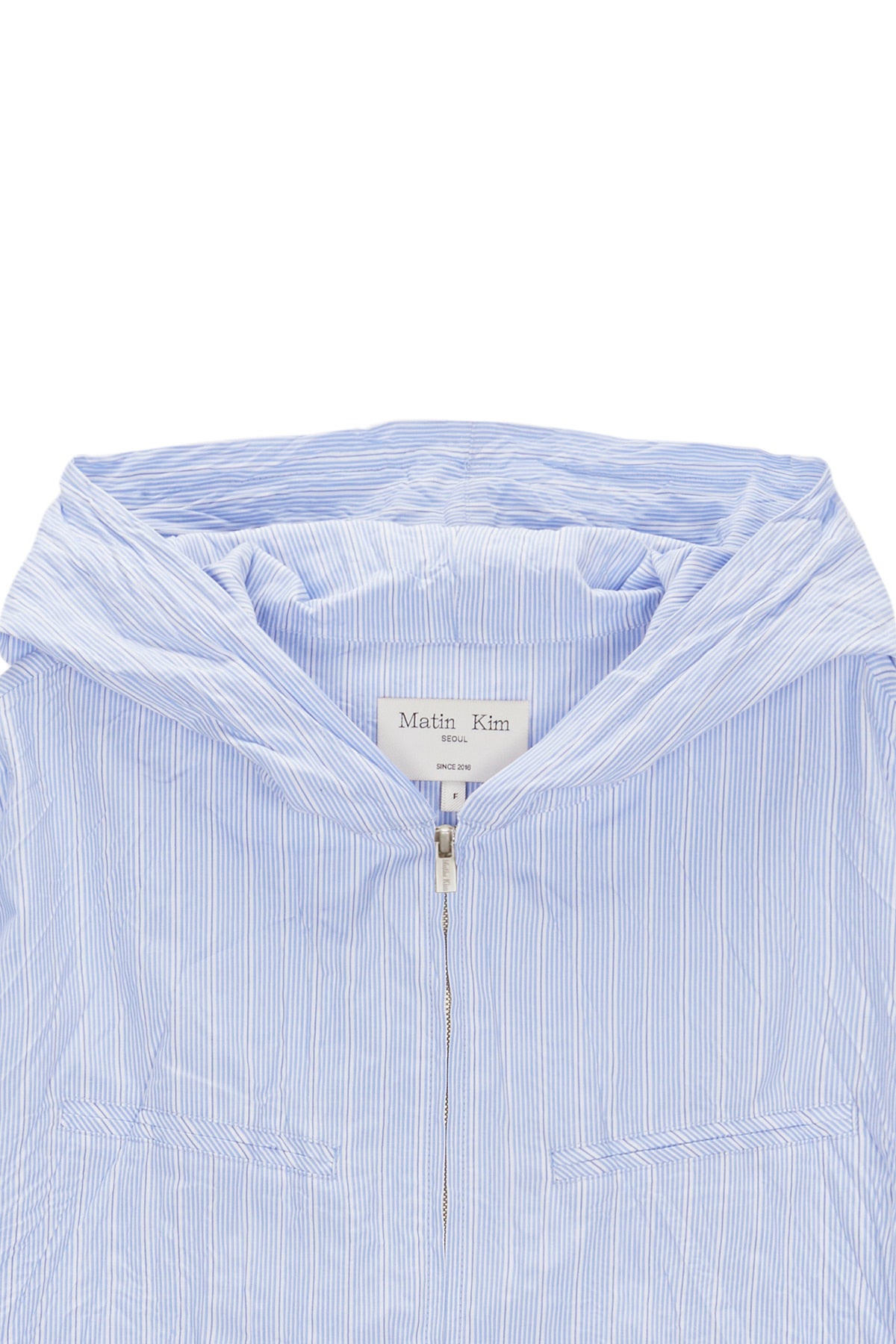 Matin Kim - Crinkle Hoody Shirt Jumper (Sky) product image 3 | TRAB K-Fashion Australia