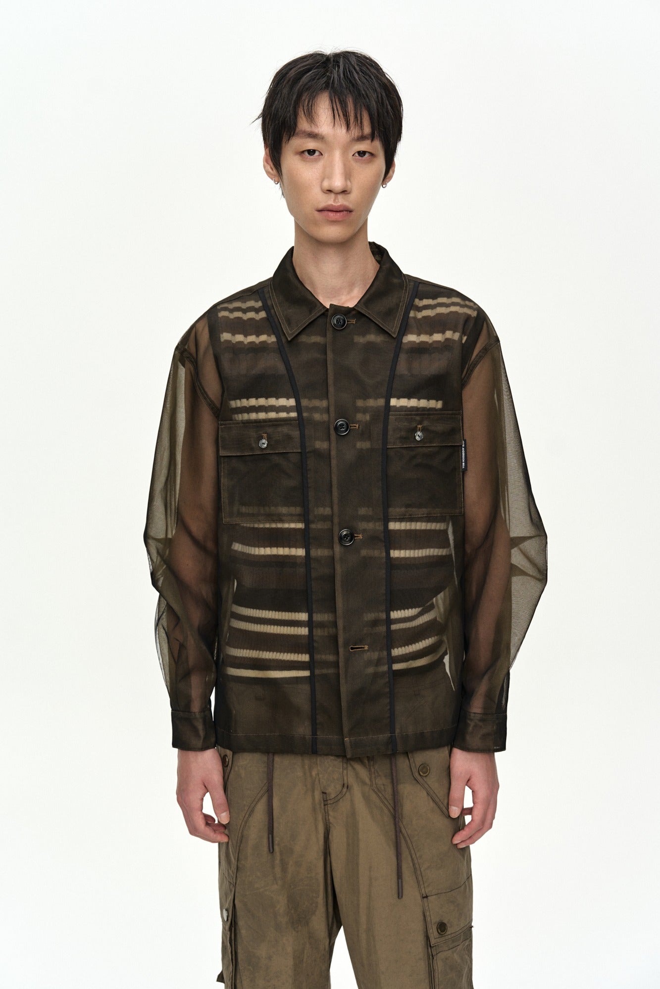 Andersson Bell - Karim Sheer Over Shirt (Brown) product image 1 | TRAB K-Fashion Australia
