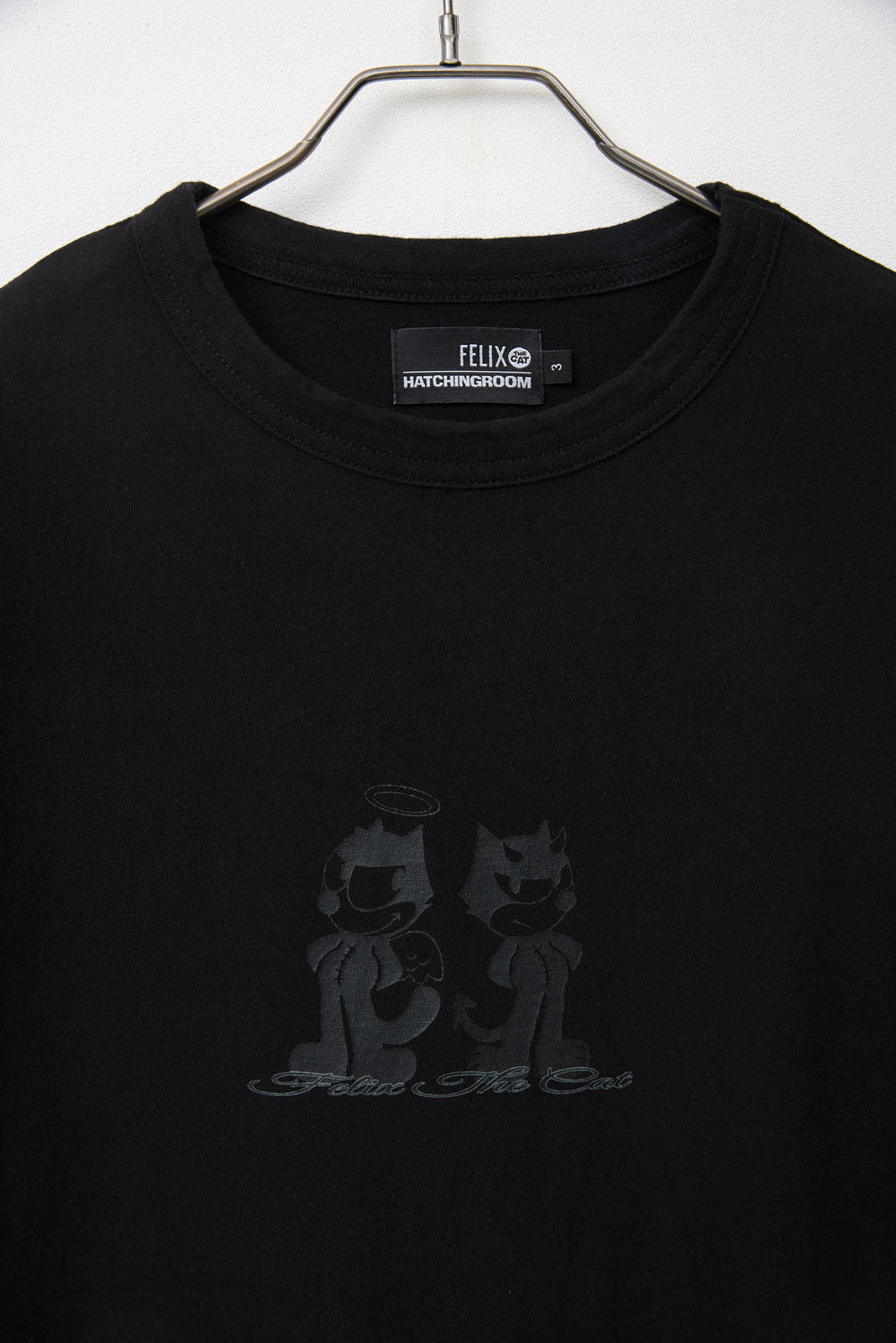 Hatchingroom - Devil & Angel Felix Ringer Tee (Black) product image 3 | TRAB K-Fashion Australia