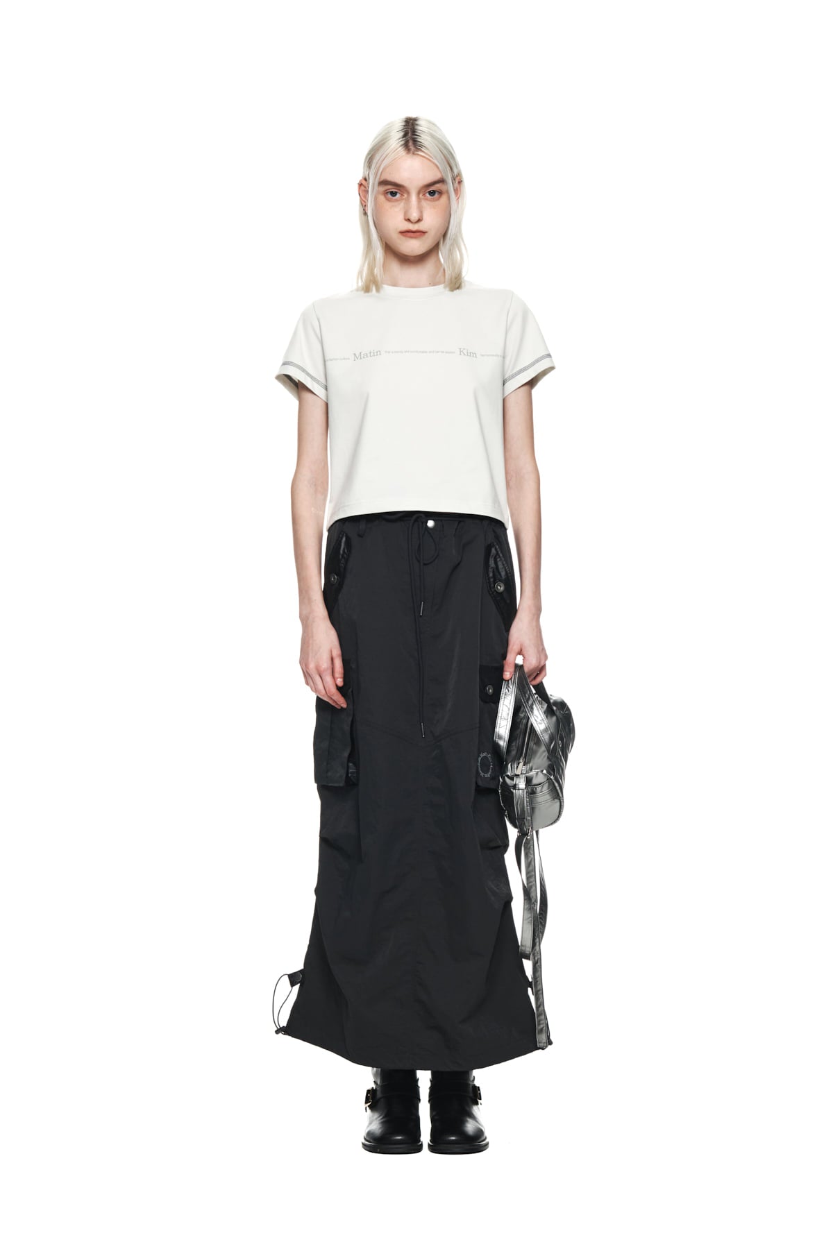 Matin Kim - Cargo Maxi Skirt (Charcoal) product image 5 | TRAB K-Fashion Australia