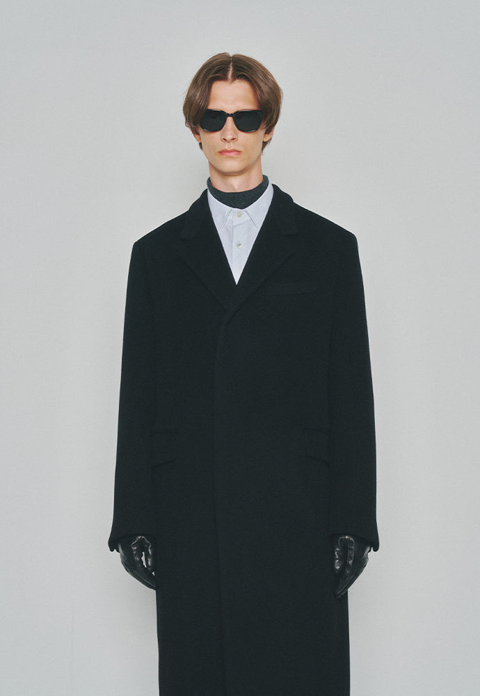 Tonywack - Cashmere Single-Breasted Tailored Coat (Black) product image 4 | TRAB K-Fashion Australia
