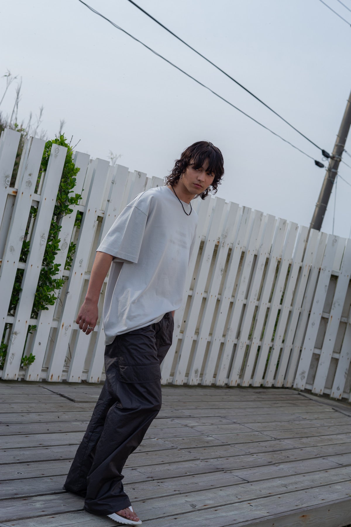 Matin Kim - Stitch Point Nylon Pants (Charcoal) product image 11 | TRAB K-Fashion Australia