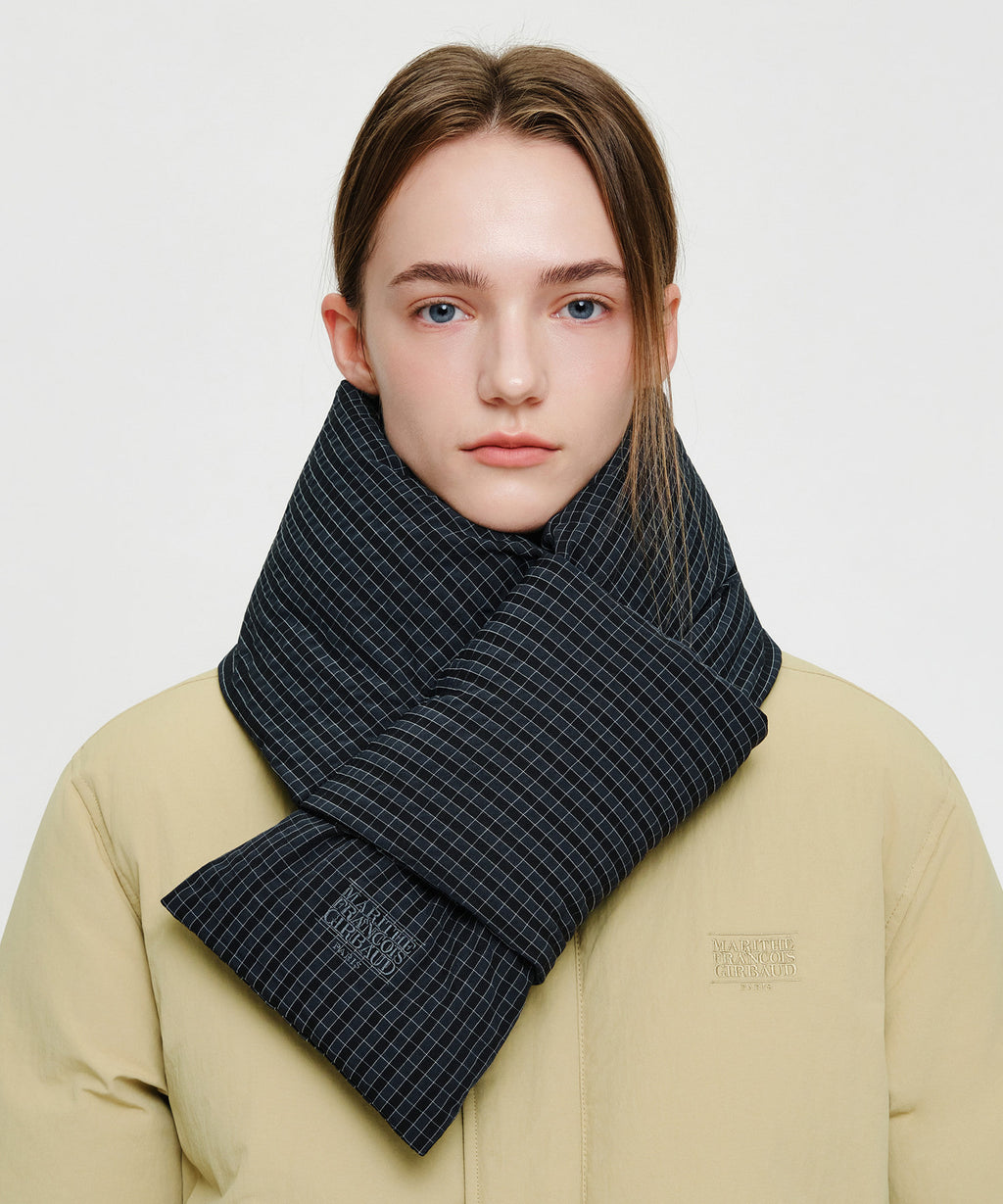 Marithe & Francois Girbaud - Classic Logo Padding Muffler (Check) product image 4 | TRAB K-Fashion Australia