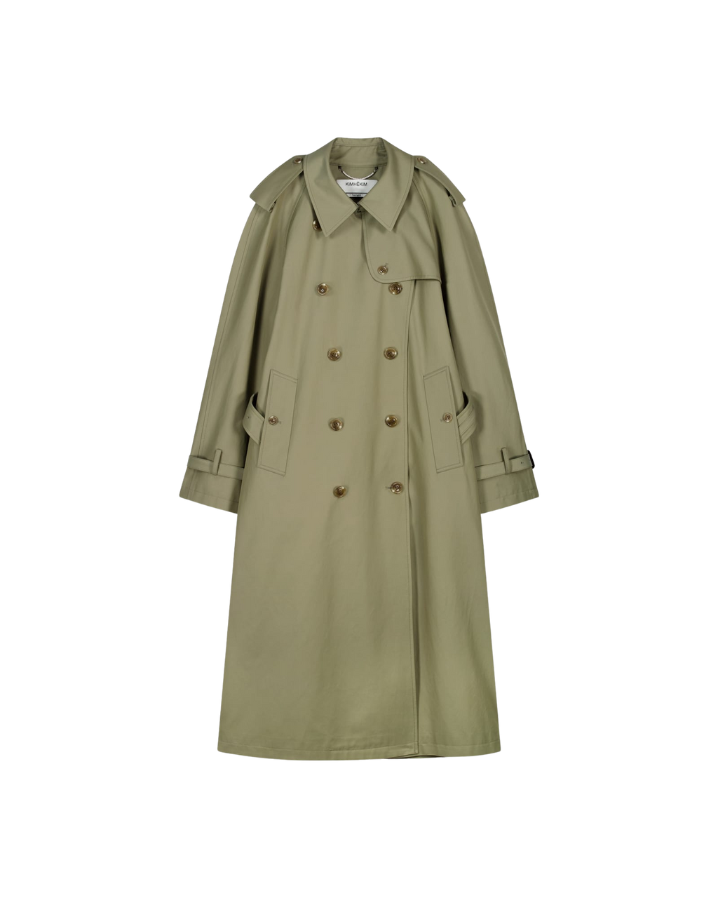Kimhe Kim - Cotton-Rayon Belted Trench Coat (Olive Green) product image 22 | TRAB K-Fashion Australia