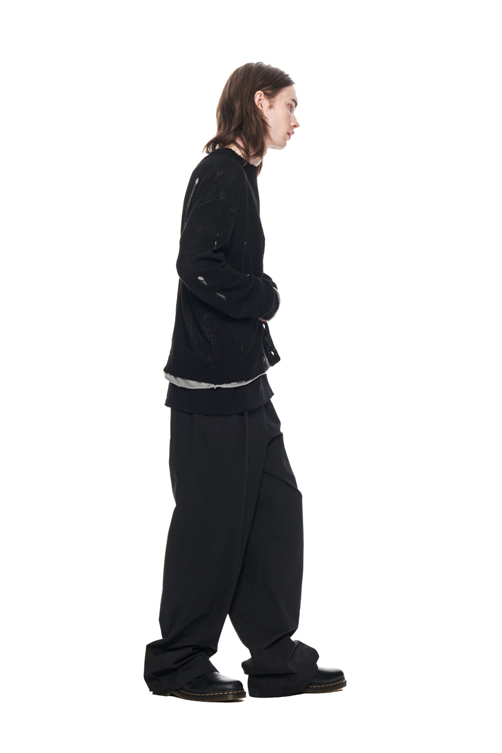 Matin Kim - Asymmetric Chino Trouser (Black) product image 9 | TRAB K-Fashion Australia