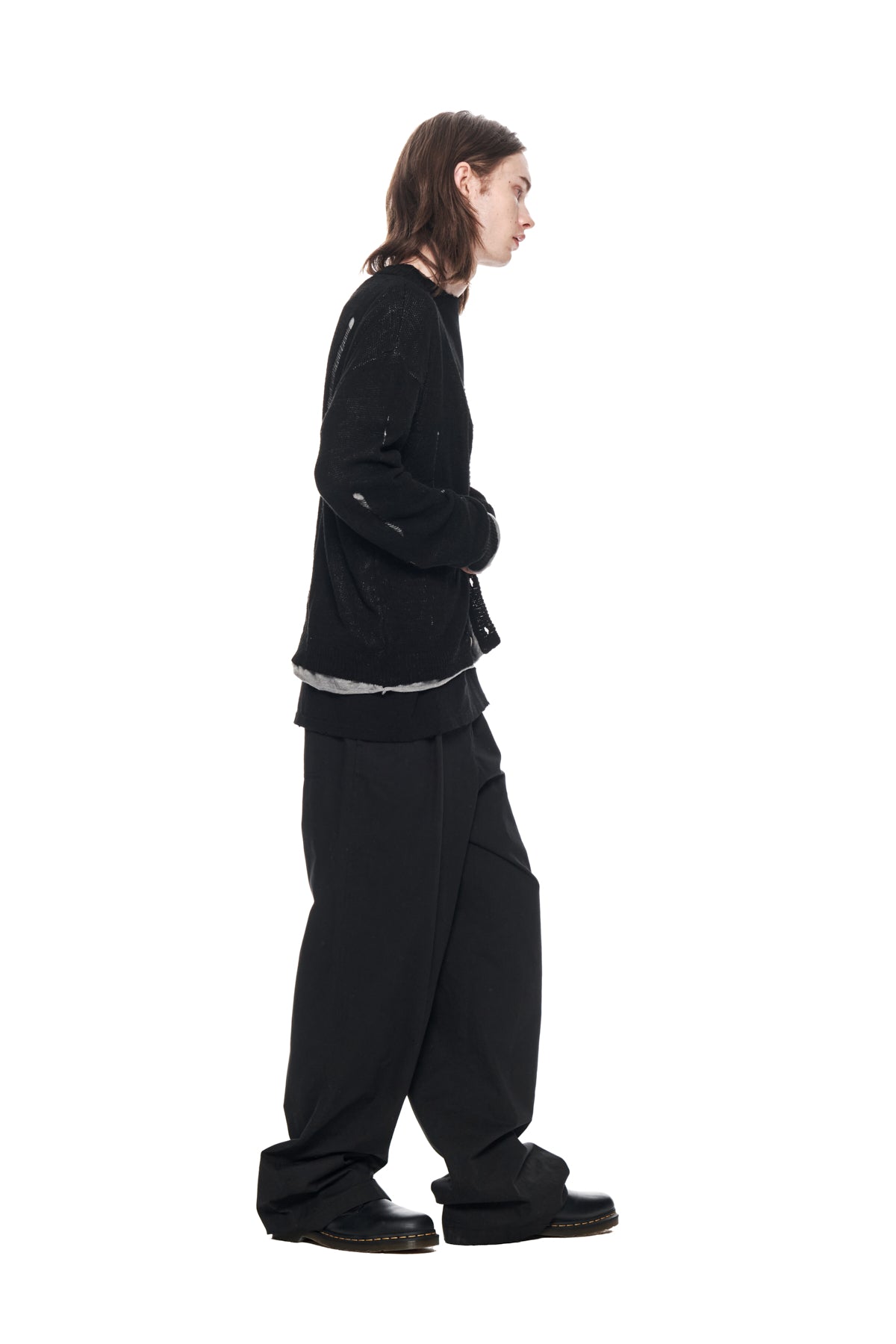 Matin Kim - Asymmetric Chino Trouser (Black) product image 9 | TRAB K-Fashion Australia