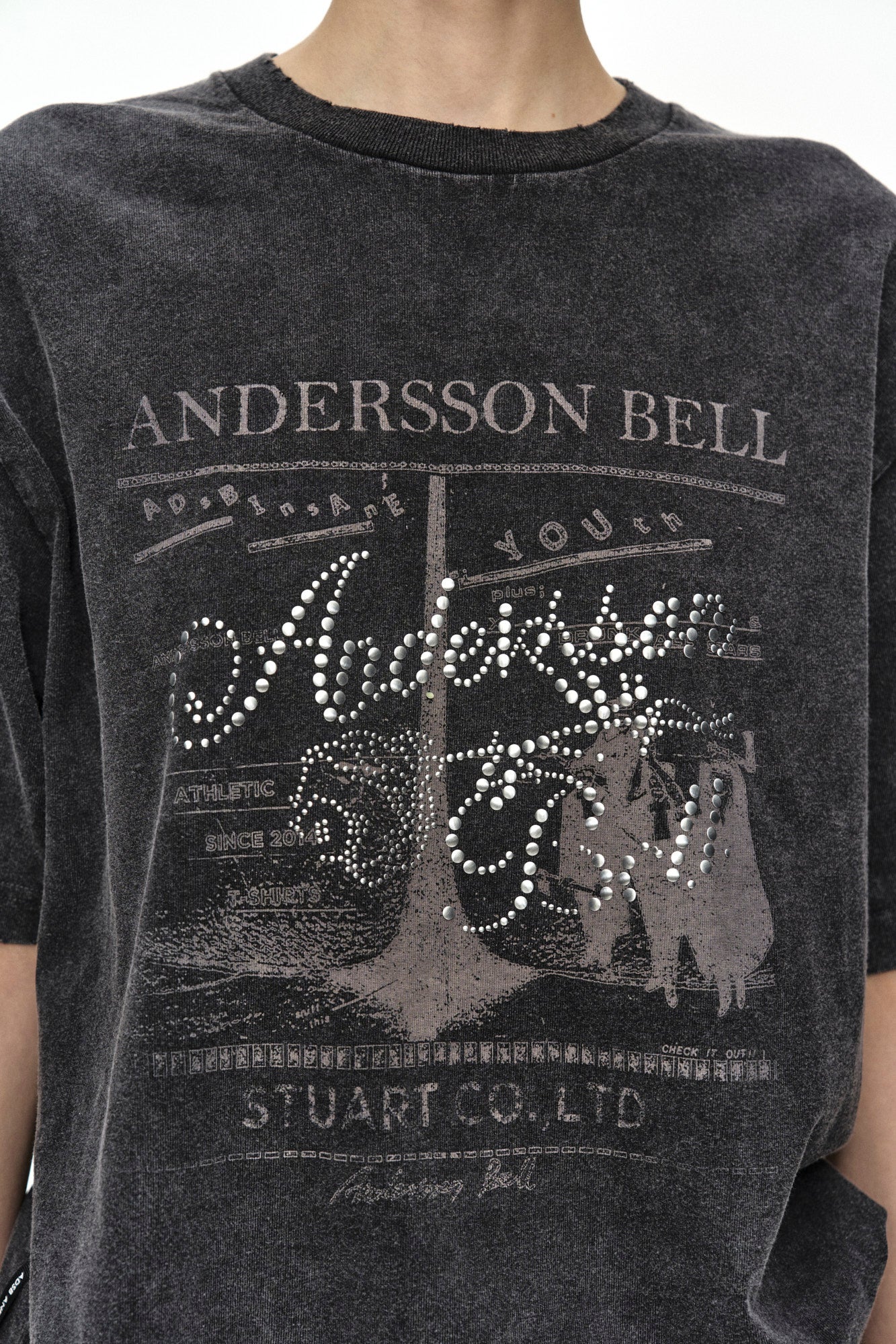 Andersson Bell - Rosie Hot-Fix Printed T-Shirt (Charcoal) product image 4 | TRAB K-Fashion Australia