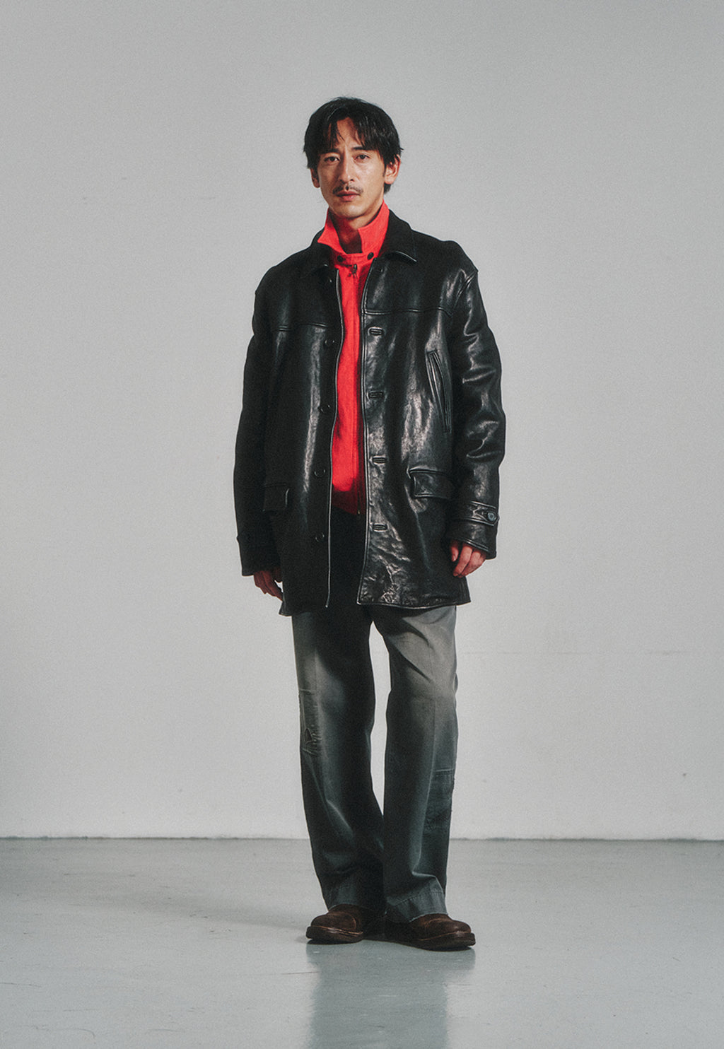 Art if acts - Washed Lambskin Vegetable Car Coat (Black) product image 2 | TRAB K-Fashion Australia