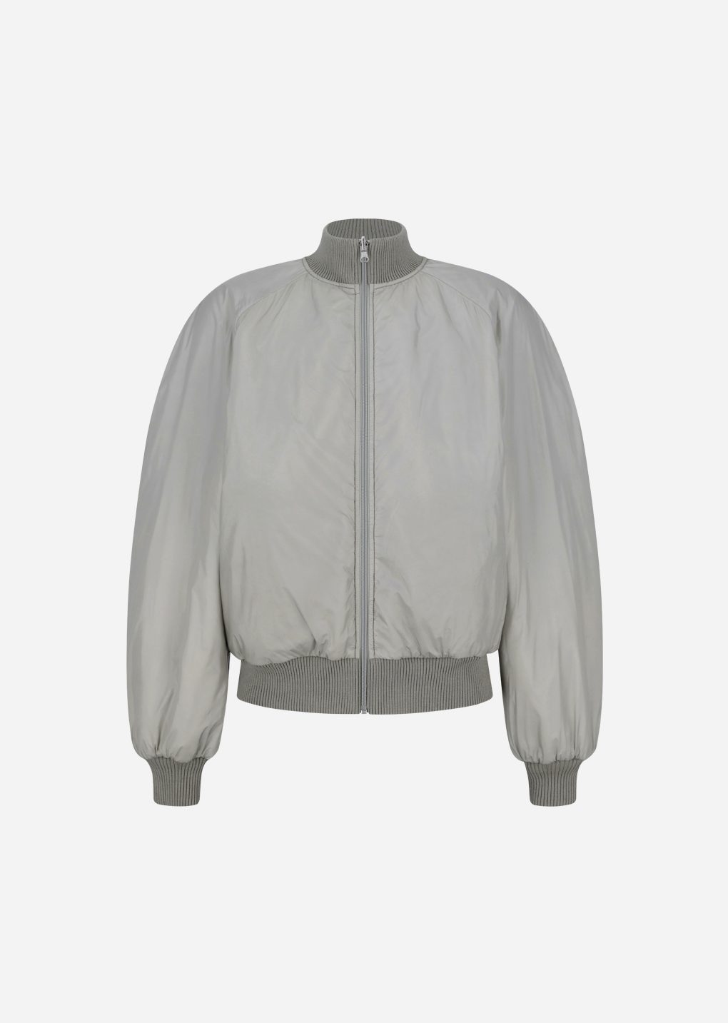 Amomento - Ribbed silky blouson (Khaki) product image 11 | TRAB K-Fashion Australia