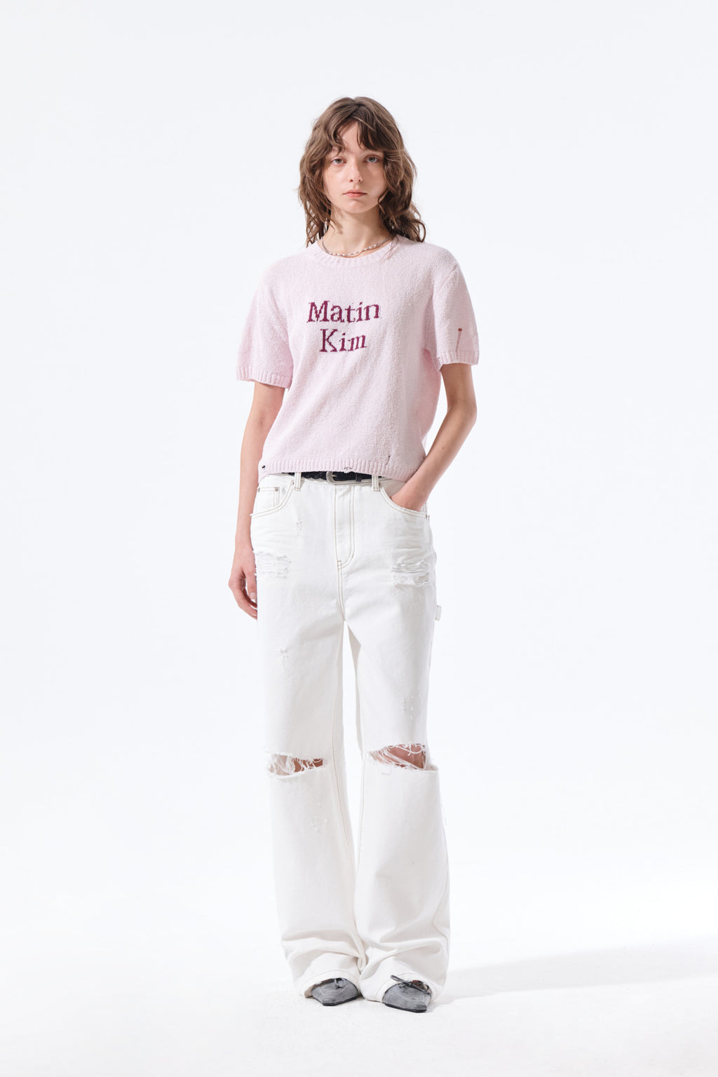 Matin Kim - [Pre-Order – Ships June 17] Half Sleeve Logo Pullover (Pink) product image 8 | TRAB K-Fashion Australia