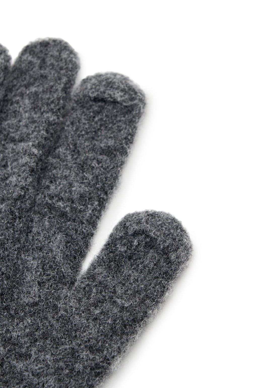 Matin Kim - Boucle Knit Gloves (Charcoal) product image 4 | TRAB K-Fashion Australia