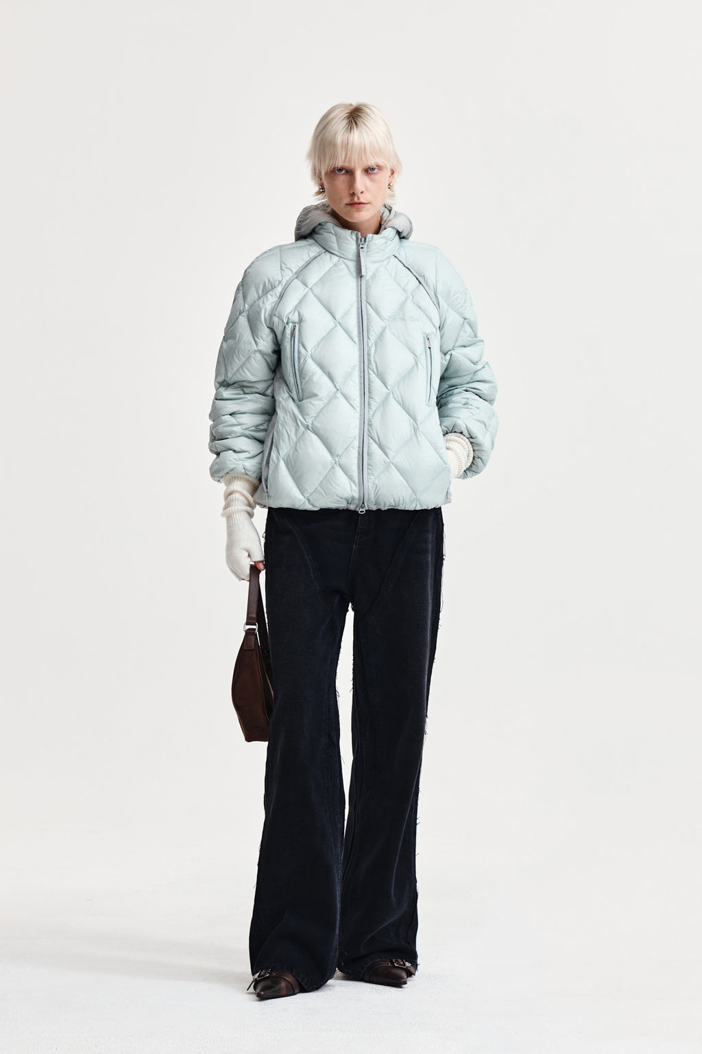 Matin Kim - Quilting Hoody Lightweight Jumper (down Blended) (Mint) product image 8 | TRAB K-Fashion Australia