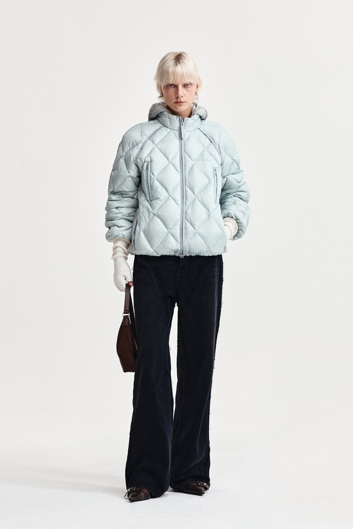 Matin Kim - Quilting Hoody Lightweight Jumper (down Blended) (Mint) product image 8 | TRAB K-Fashion Australia