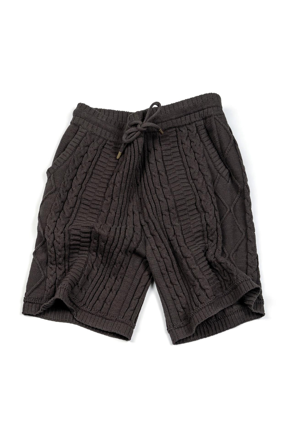 Ioedle - Seeping New Town Cable Knit Shorts (Charcoal) product image 1 | TRAB K-Fashion Australia