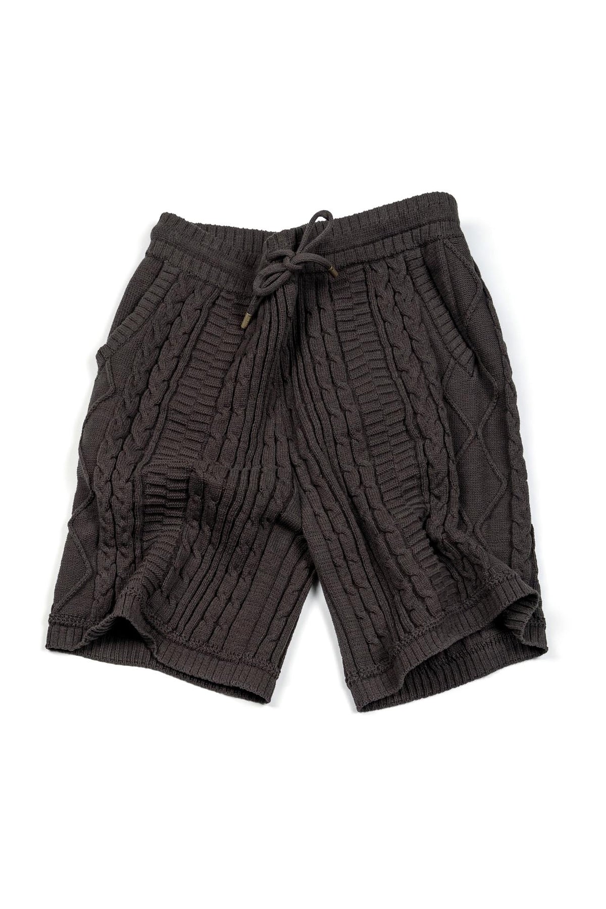 Ioedle - Seeping New Town Cable Knit Shorts (Charcoal) product image 1 | TRAB K-Fashion Australia