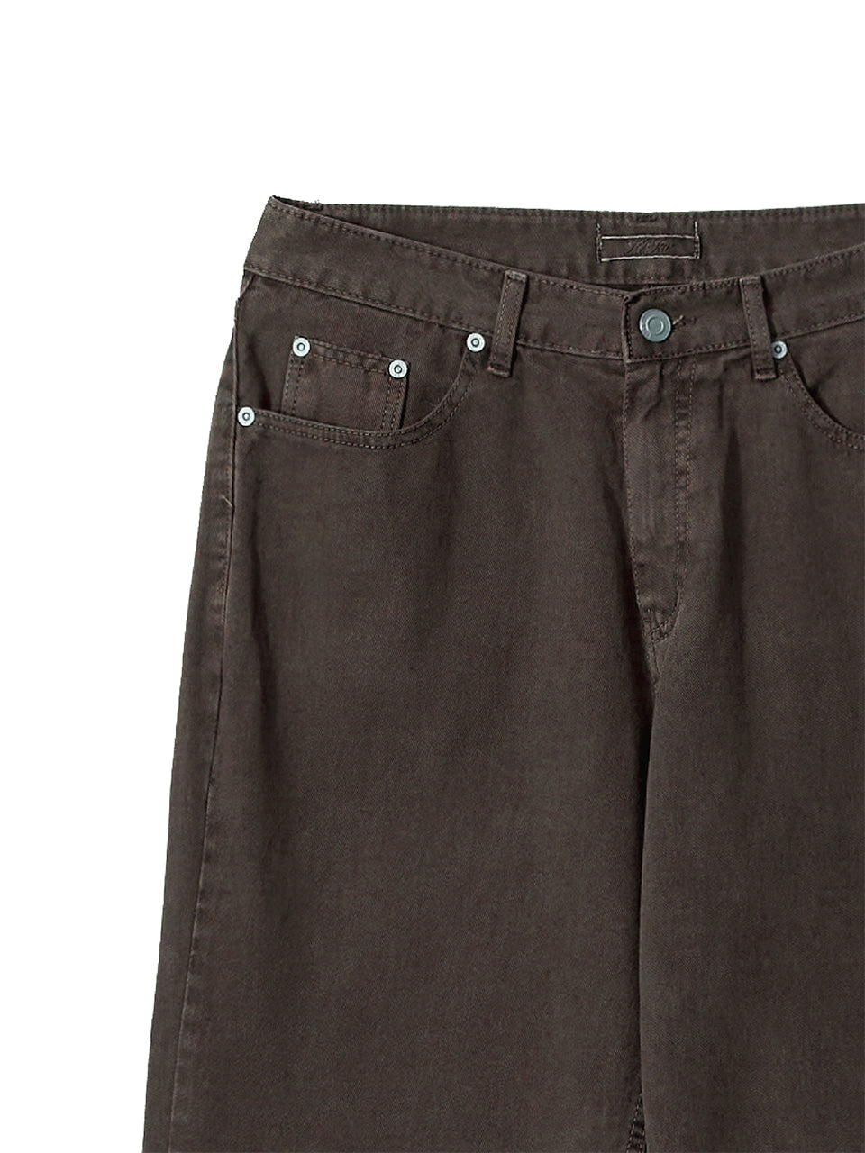 Kijun - Garment Dyed Classic Pants (Charcoal Brown) product image 7 | TRAB K-Fashion Australia