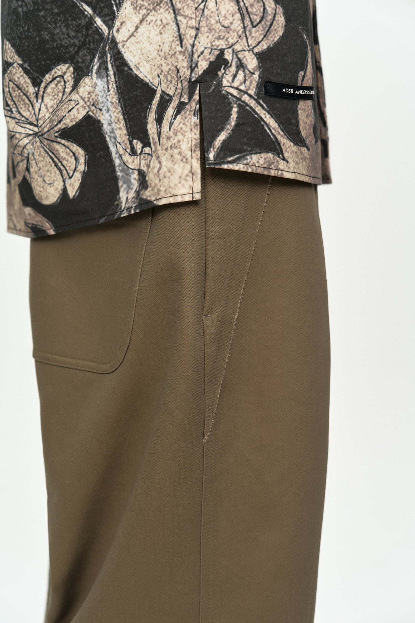 Andersson Bell - Cut-Out Wrap Wide-Leg Trousers (Beige) product image 6 | TRAB K-Fashion Australia