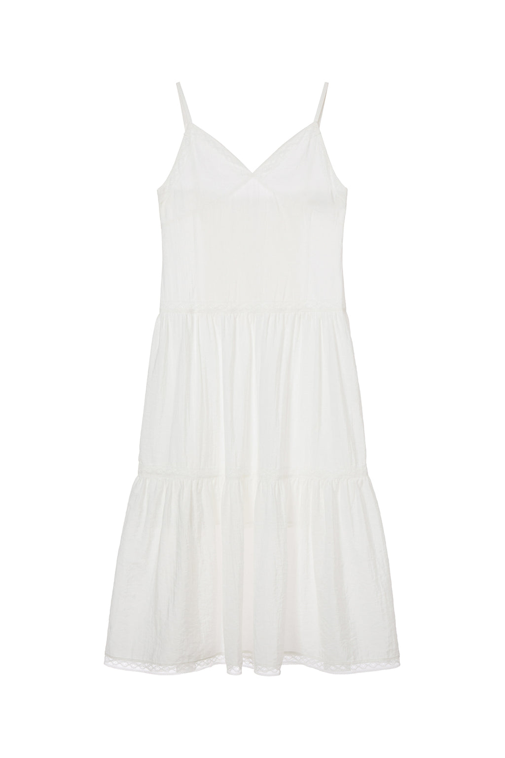 Deinet - Deinet Shirring Sleeveless Dress (White) product image 1 | TRAB K-Fashion Australia